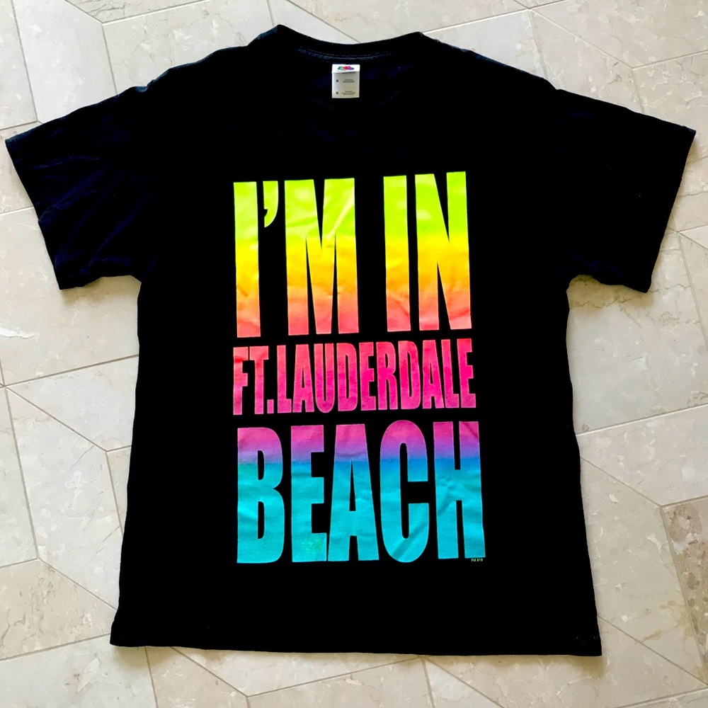 NEON Unisex Ft Lauderdale t-shirt like new Medium. PARTY